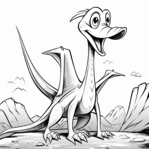 Jurassic Pteranodon Coloring Pages for Kids 1