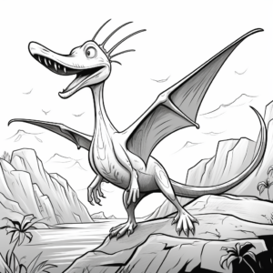 Jurassic Pteranodon Coloring Pages for Kids 2