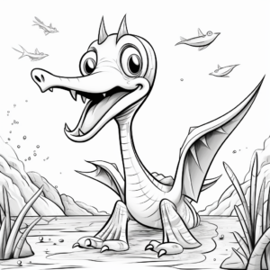 Jurassic Pteranodon Coloring Pages for Kids 4