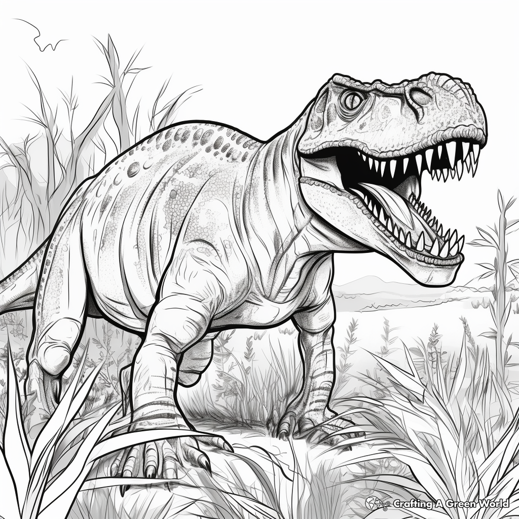 Jurassic World Allosaurus Coloring Pages 2