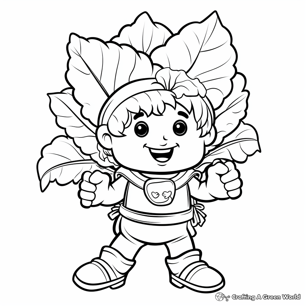 Kale and Spinach Garden Coloring Pages 4