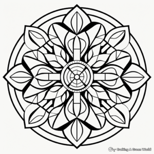 Kaleidoscope Inspired Geometric Coloring Pages 2