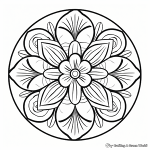 Kaleidoscopic Symmetrical Coloring Pages 1