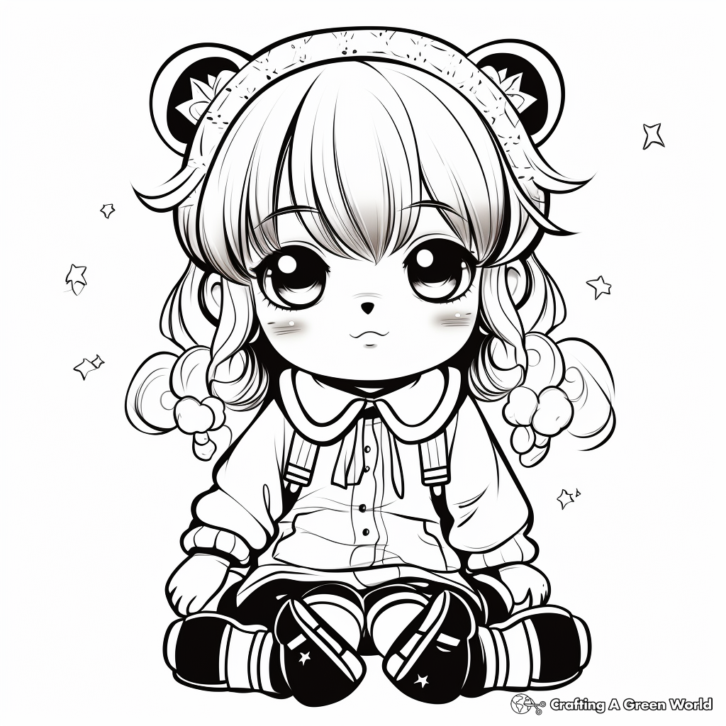 Kawaii Anime Characters Coloring Pages for Teens 2