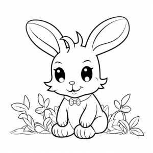 Kawaii Bunny and Friends Coloring Pages 2