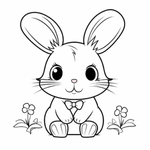 Kawaii Bunny and Friends Coloring Pages 4