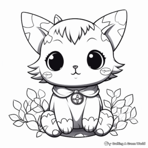 Kawaii Kitty Cat Coloring Pages for Cat Lovers 3