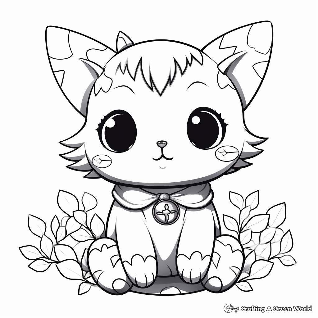 Kawaii Kitty Cat Coloring Pages for Cat Lovers 3