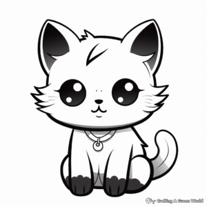 Kawaii Kitty Cat Coloring Pages for Cat Lovers 4