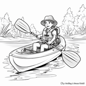 Kayak Adventure Coloring Pages 3
