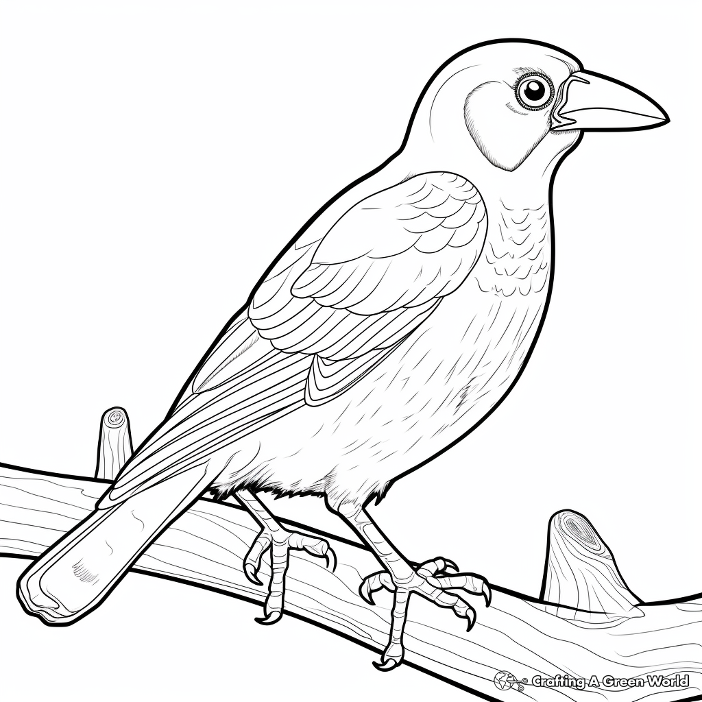 Keel-Billed Toucan in Nature Coloring Pages 4