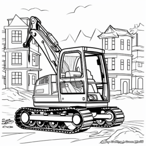 Kid-Approved Backhoe Coloring Pages 1