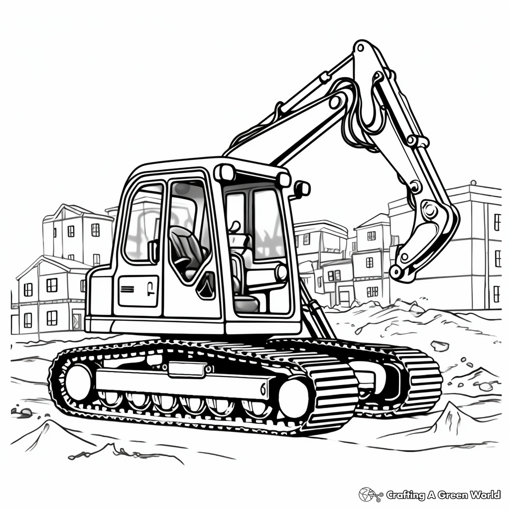 Kid-Approved Backhoe Coloring Pages 3