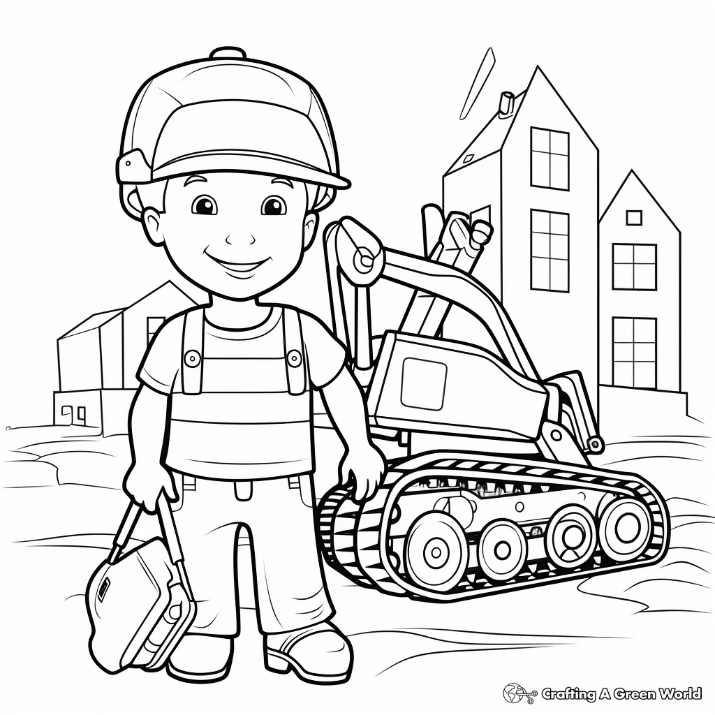 Kid-Approved Backhoe Coloring Pages 4