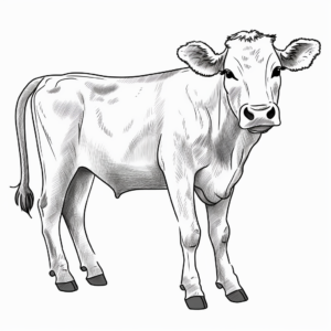 Kid-Approved Longhorn Calf Coloring Pages 1