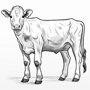 Kid-Approved Longhorn Calf Coloring Pages 2
