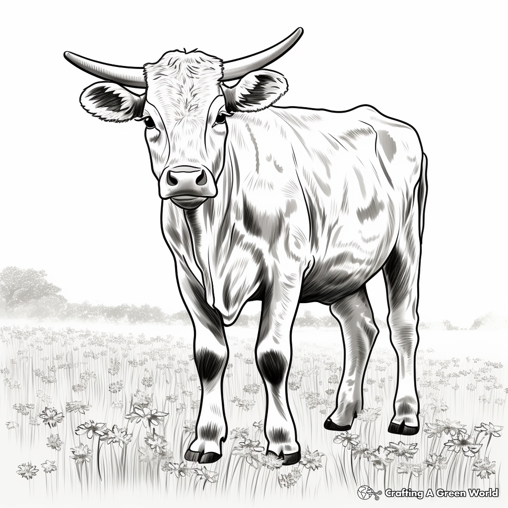 Kid-Approved Longhorn Calf Coloring Pages 4