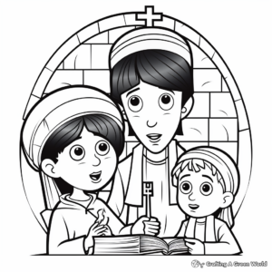 Kid-Friendly Ash Wednesday Coloring Worksheets 3