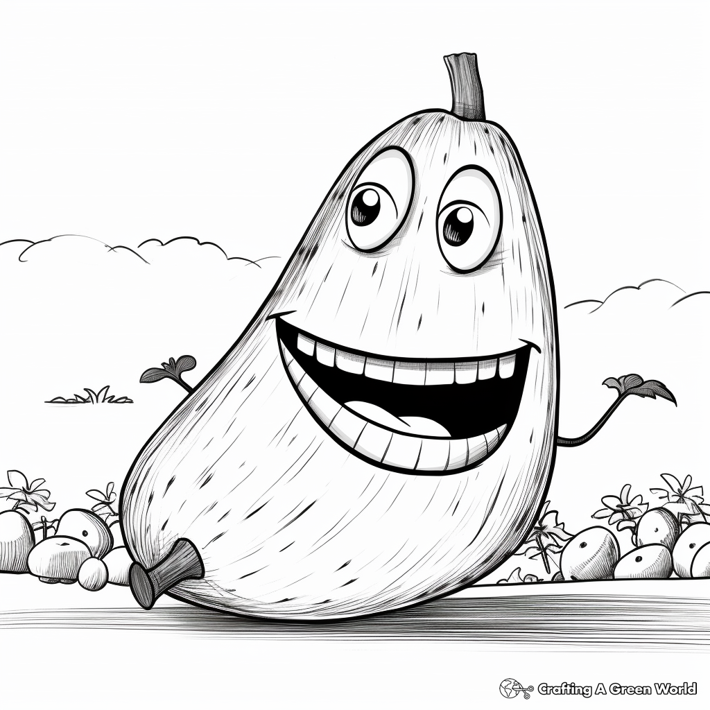 Kid-Friendly Banana Pepper Coloring Pages 2