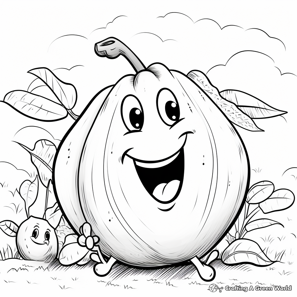 Kid-Friendly Banana Pepper Coloring Pages 4