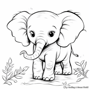 Kid-Friendly Bohemian Elephant Coloring Pages 4