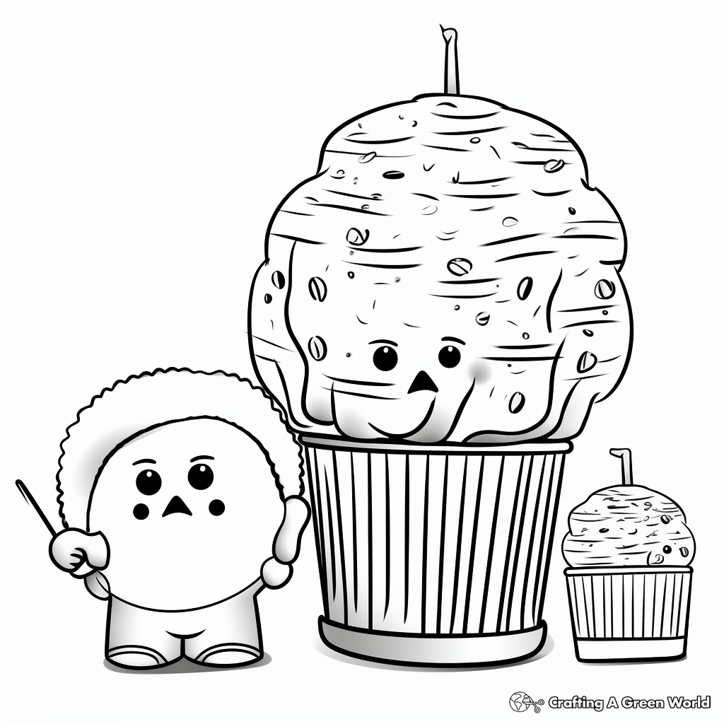 Kid-Friendly Cake Pop Coloring Pages 1
