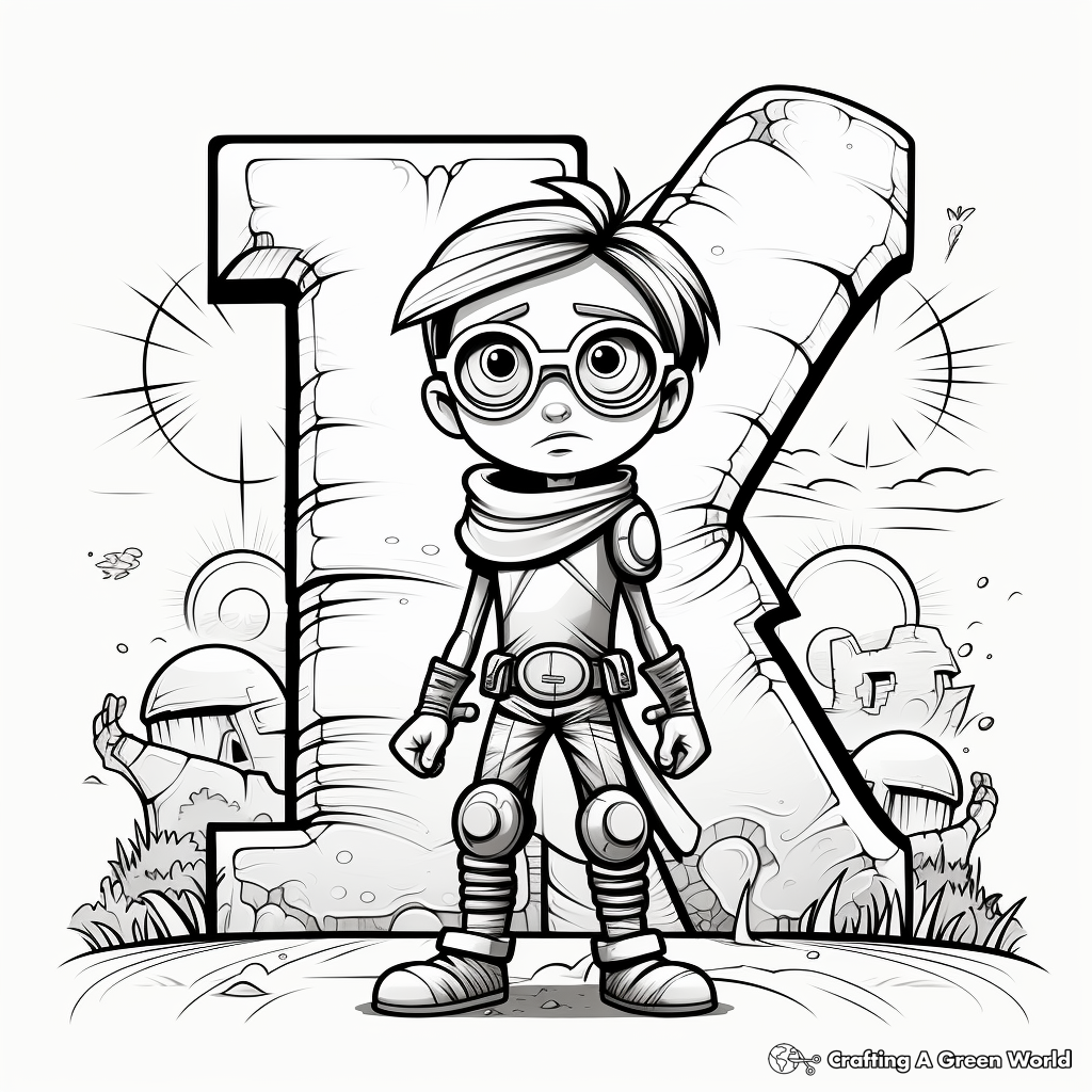 Kid-Friendly Cartoon Alphabet Coloring Pages 1