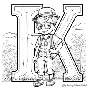 Kid-Friendly Cartoon Alphabet Coloring Pages 2