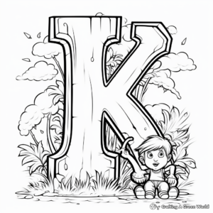Kid-Friendly Cartoon Alphabet Coloring Pages 3