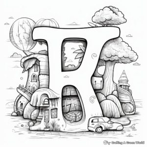 Kid-Friendly Cartoon Alphabet Coloring Pages 4
