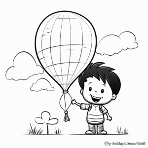 Kid-Friendly Cartoon Balloon Coloring Pages 3