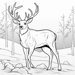 Kid-Friendly Cartoon Buck Coloring Pages 4