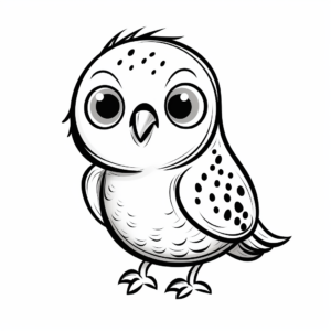 Kid-Friendly Cartoon Budgie Coloring Pages 3