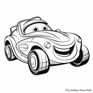 Kid-Friendly Cartoon Car Coloring Pages 2