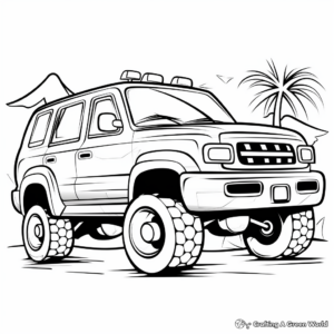 Kid-Friendly Cartoon Car Coloring Pages 4