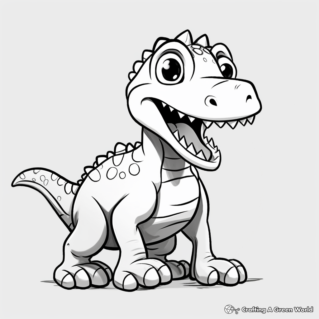 Kid-Friendly Cartoon Ceratosaurus Coloring Pages 2