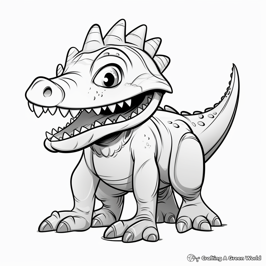 Kid-Friendly Cartoon Ceratosaurus Coloring Pages 3