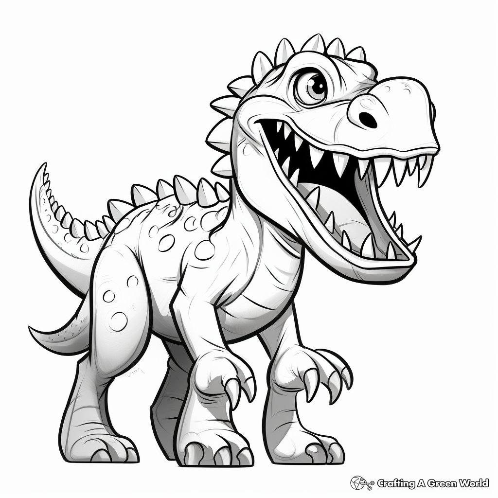 Kid-Friendly Cartoon Ceratosaurus Coloring Pages 4