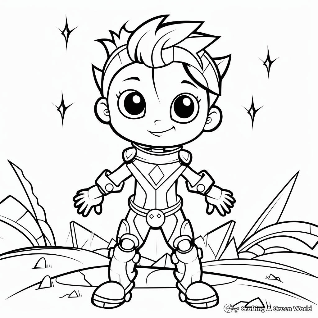Kid-Friendly Cartoon Character Coloring Pages 1
