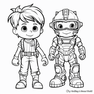 Kid-Friendly Cartoon Character Coloring Pages 3