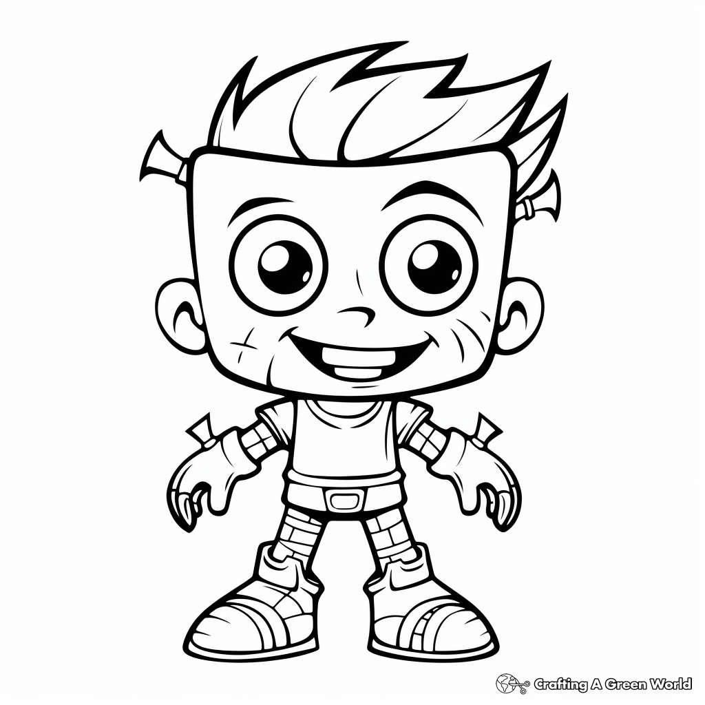 Kid-Friendly Cartoon Character Coloring Pages 4