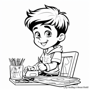 Kid-Friendly Cartoon Creation Coloring Pages 1