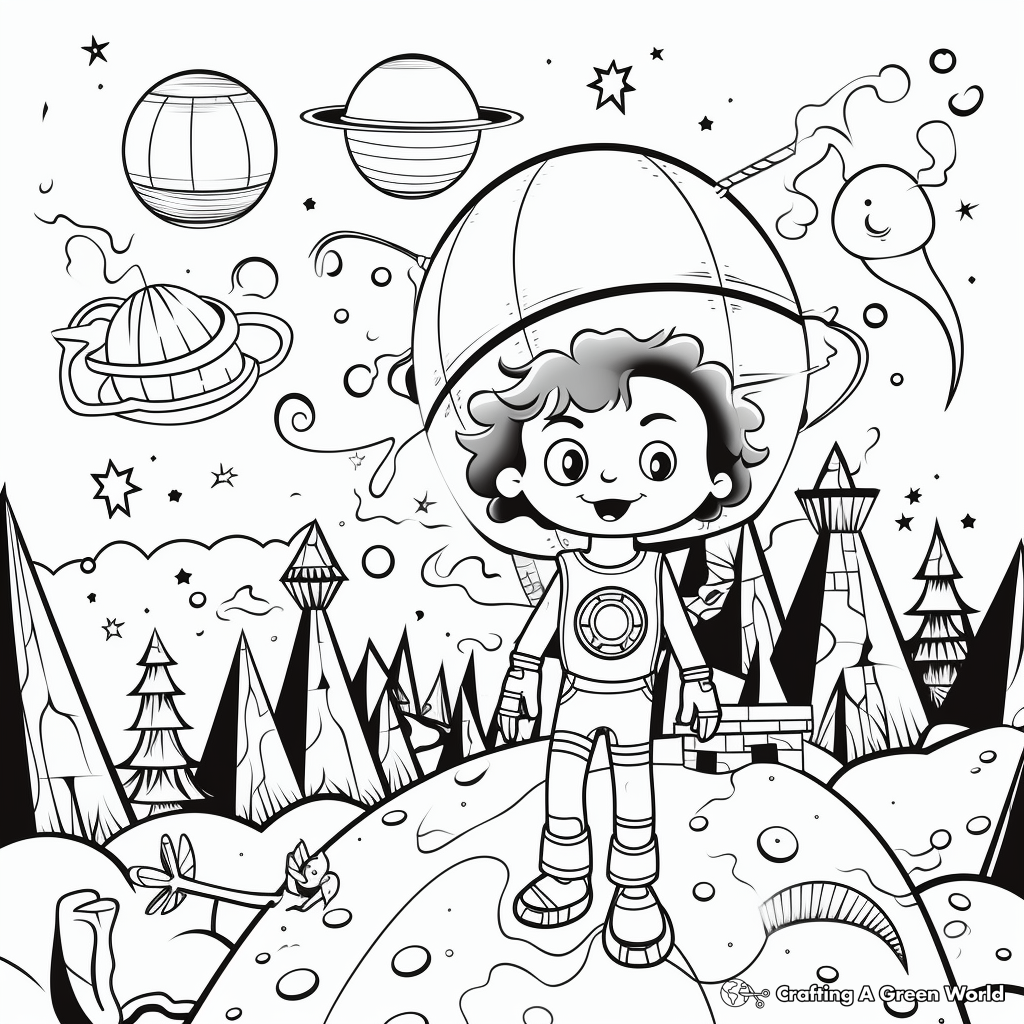 Kid-Friendly Cartoon Creation Coloring Pages 2