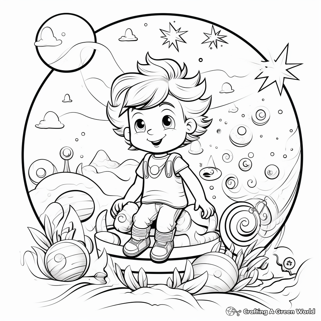 Kid-Friendly Cartoon Creation Coloring Pages 3
