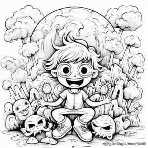 Kid-Friendly Cartoon Creation Coloring Pages 4