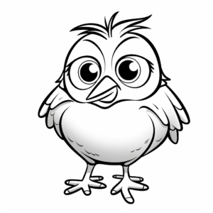 Kid-Friendly Cartoon Crow Coloring Pages 4