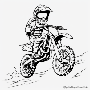 Kid-Friendly Cartoon Dirt Bike Coloring Pages 2