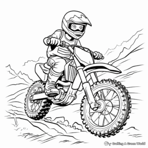 Kid-Friendly Cartoon Dirt Bike Coloring Pages 3