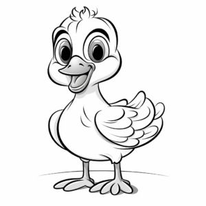 Kid-Friendly Cartoon Dodo Bird Coloring Pages 1