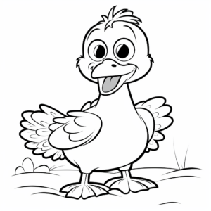 Kid-Friendly Cartoon Dodo Bird Coloring Pages 2